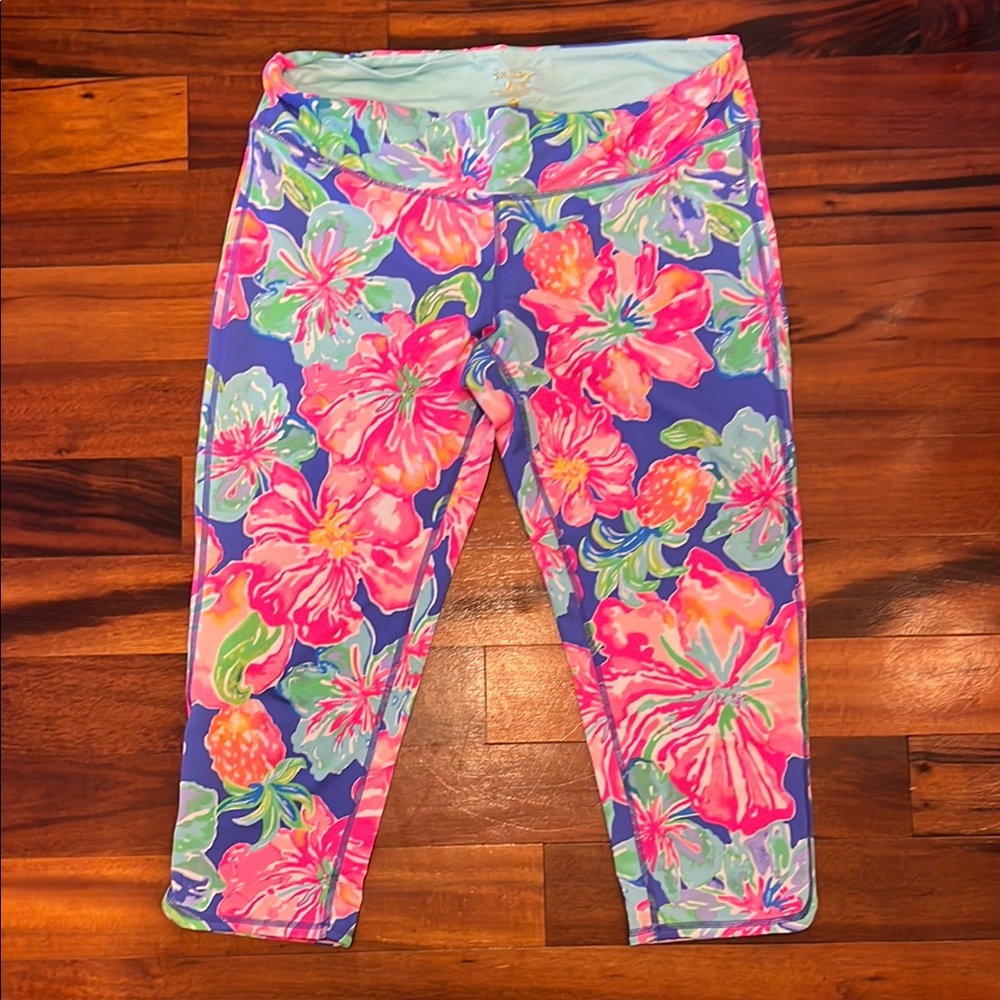 Lilly Pulitzer Pink and Blue Floral Leggings